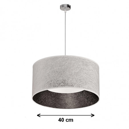 Lámpara de techo colgante, de pantalla cilíndrica Serie Vulkano Ø 40 cm,