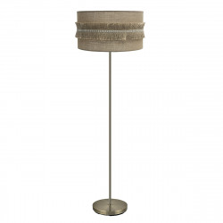 Lámpara Pie de Salón Rústico, Serie Kala, estructura metálica de color cuero, 1 luz E27, con pantalla Ø 40 cm
