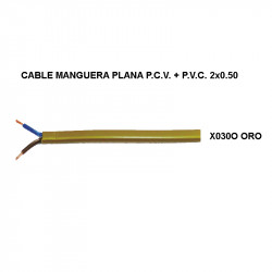 Cable manguera plana oro P.C.V + P.V.C. 2x0.50