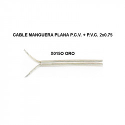 Cable manguera plana oro P.C.V + P.V.C. 2x0.75