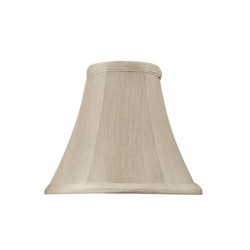 Pantalla para lámpara, Serie Pagoda, E14, de tela en acabado beis. ↕ 13 cm x Ø 16 cm.