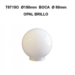 Bola opal brillo, Ø 15 cm, con greipa. Boca Ø 80 mm.