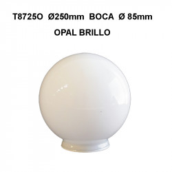 Bola opal brillo, Ø 25 cm, con greipa. Boca Ø 85 mm.