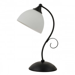 Lámpara de sobremesa moderno, Serie Texas, estructura metálica en acabado negro, 1 luz E27, con tulipas de cristal.