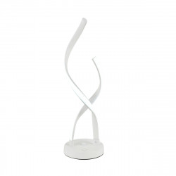 Lámpara de sobremesa moderno, Serie Lupin, base metálica en acabado blanco y acrílico, iluminación LED integrada, 15W