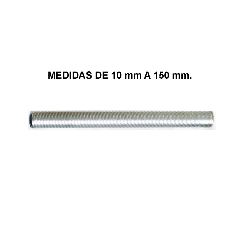 Tubo roscado M10/100 de 10 mm a 150 mm.