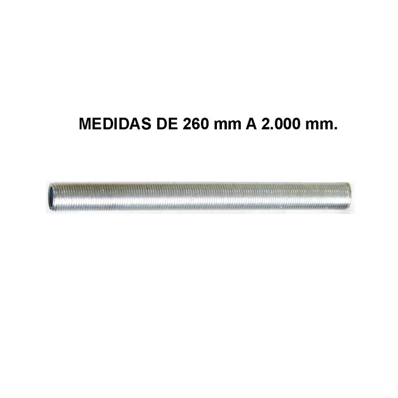 Tubo roscado M10/100 de 260 mm a 2.000 mm.