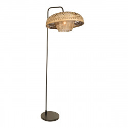 Lámpara de pie moderno, Serie Bamboo, estructura metálica en acabado negro, 1 luz E27, cabezal direccionable