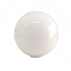 Bola de cristal Ø 160 mm, en acabado opal brillo duplex. Boca Ø 45 mm.