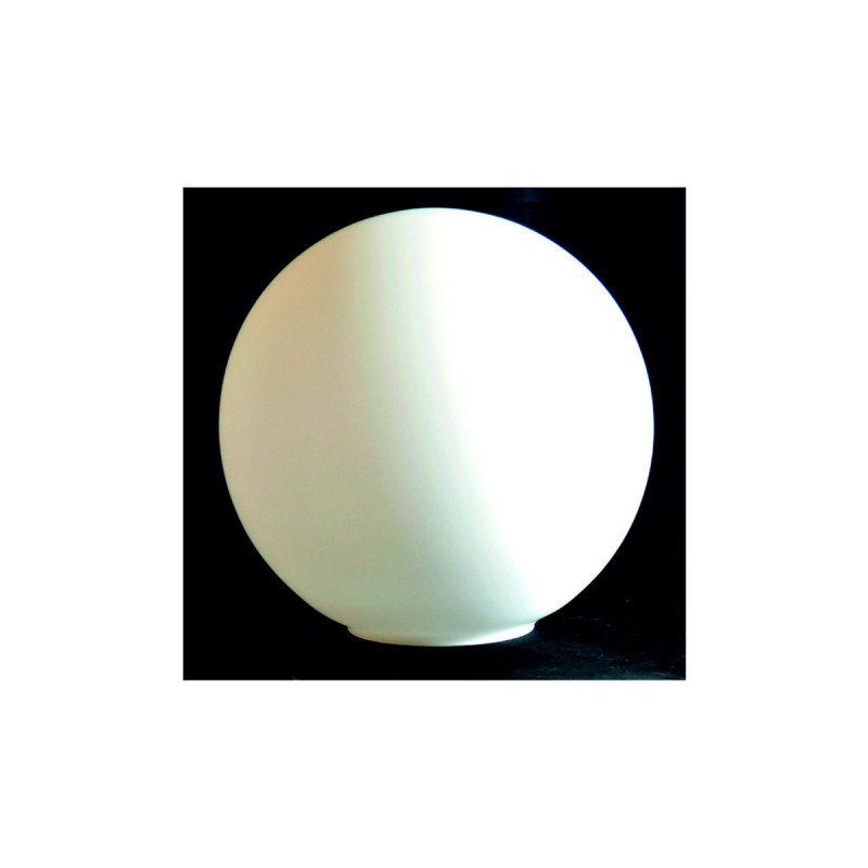 Tulipa para lámpara. Bola de cristal, en acabado opal mate. Ø 200 mm. Boca Ø 80 mm.