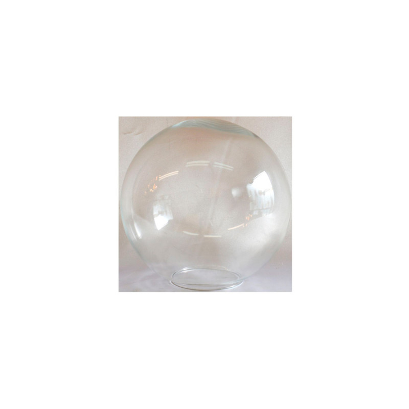 Tulipa para lámpara. Bola de cristal, en acabado transparente. Ø 120 mm. Boca Ø 55 mm.