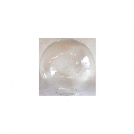 Tulipa para lámpara. Bola de cristal, en acabado transparente. Ø 120 mm. Boca Ø 55 mm.