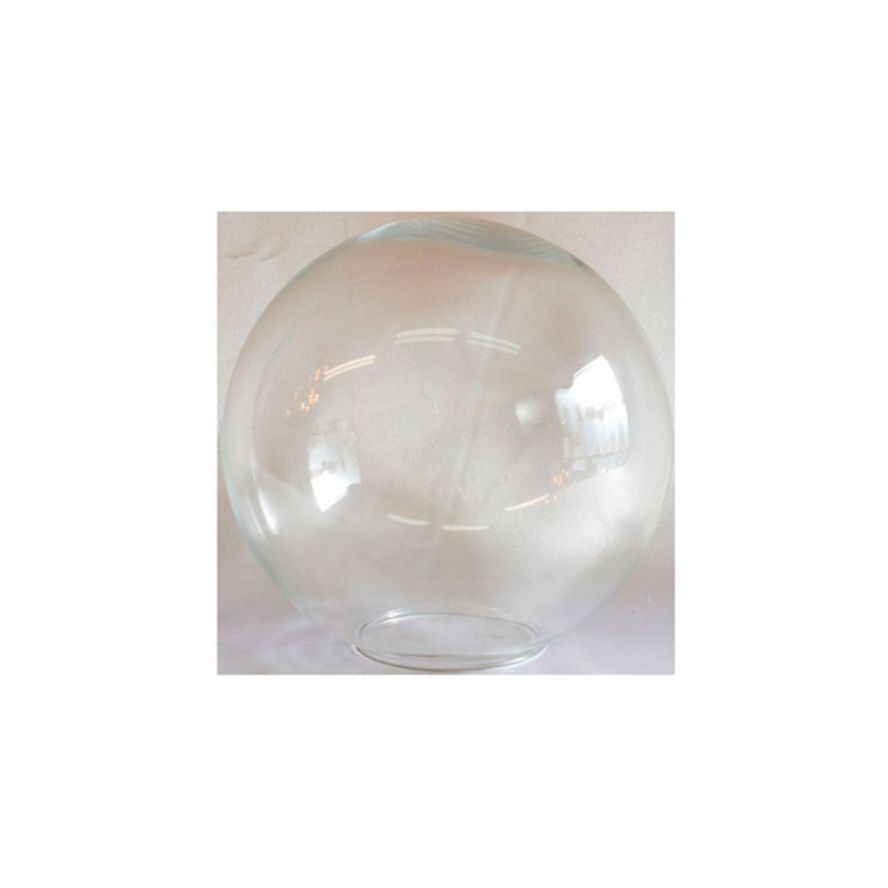 Tulipa para lámpara. Bola de cristal transparente Ø 250 mm. Boca 90 mm.