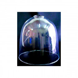 Tulipa para lámparas. Colgante de cristal campana oval en acabado transparente. 225x210 mm. Boca Ø 50 mm.
