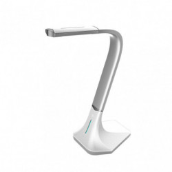 Lámpara Flexo moderno LED, Serie Andalucita, en color blanco. Realizado en metal, silicona y ABS