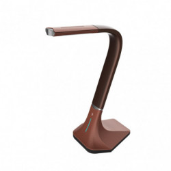 Lámpara Flexo moderno LED, Serie Andalucita, en color marrón. Realizado en metal, silicona y ABS