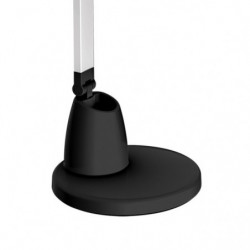 Lámpara Flexo moderno LED, Serie Calcita, en color negro/plata. Realizado en metal y ABS, de diseño moderno y elegante