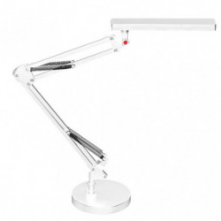 Lámpara Flexo moderno LED, Serie  Hematites, de color blanco. De diseño moderno y sencillo realizado en metal