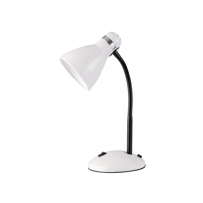 Lámpara Flexo infantil, Serie Lazulita, de color blanco. De diseño sencillo realizado en metal.