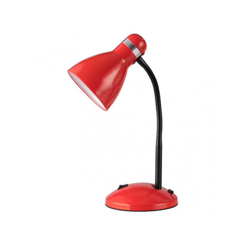 Lámpara Flexo infantil, Serie Lazulita, de color rojo. De diseño sencillo realizado en metal.
