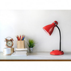 Lámpara Flexo infantil, Serie Lazulita, de color rojo. De diseño sencillo realizado en metal.