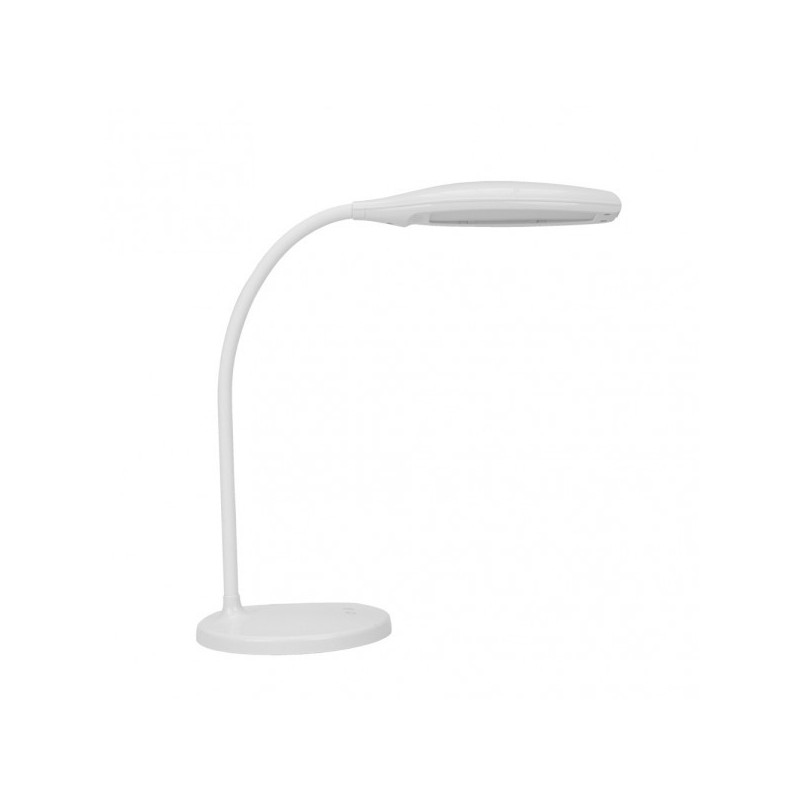 Lámpara Flexo infantil, Serie Turmalita, en color blanco. Realizado en ABS y policarbonato, flexible y orientable