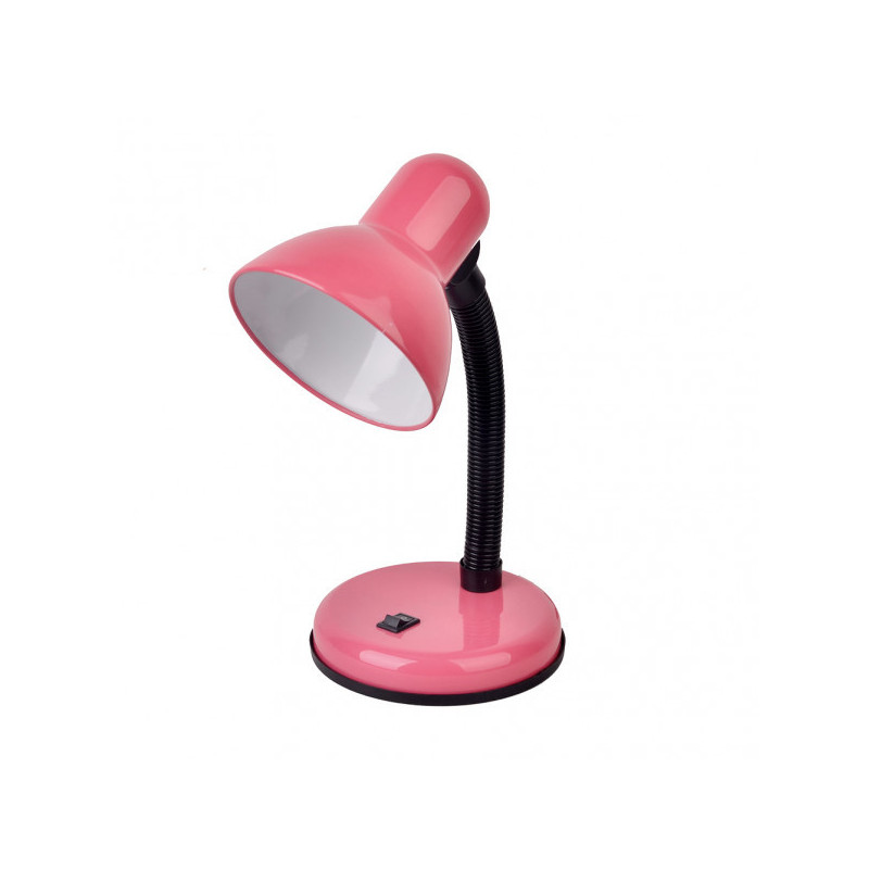 Lámpara Flexo infantil, Serie Yodo, estructura metálica en acabado rosa, 1 luz E27.