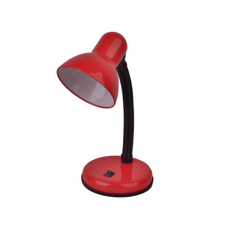 Lámpara Flexo infantil, Serie Yodo, estructura metálica en acabado rojo, 1 luz E27