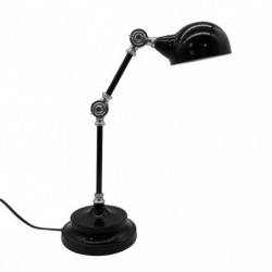 Lámpara Flexo vintage, Serie Adal, de color negro/cromo brillante. Realizado en metal.