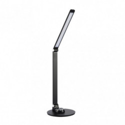 Lámpara Flexo moderno LED, Serie Barítono, color negro. Realizado en aluminio, acrílico y policarbonato.