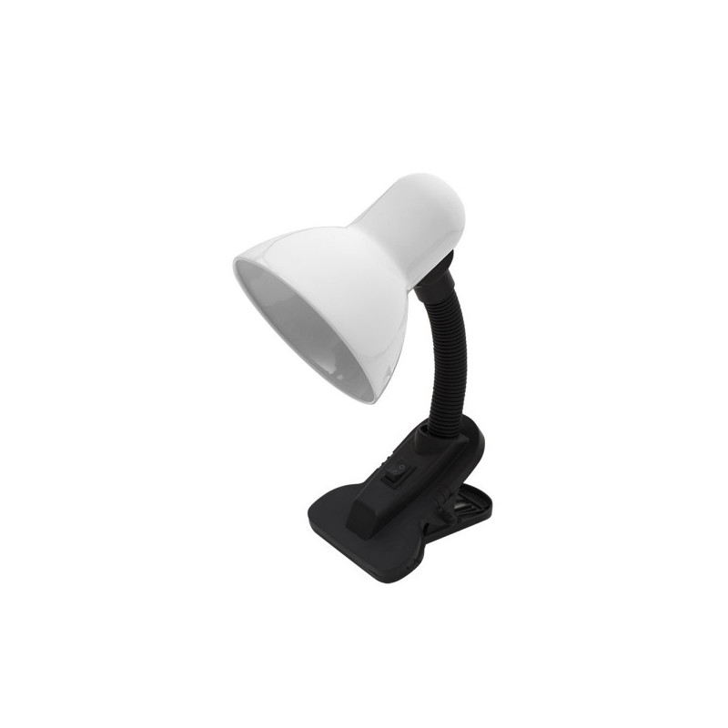 Lámpara Flexo infantil, Serie Yezco,  de color blanco/negro. Realizado en silicona, metal y policarbonato.