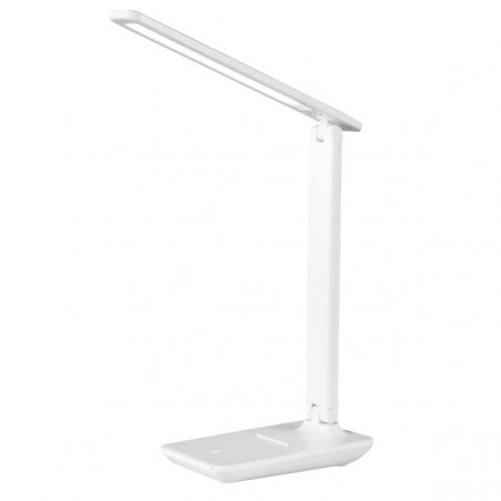 Lámpara Flexo moderno LED, Serie Amadeo, en color blanco. Realizado en ABS.