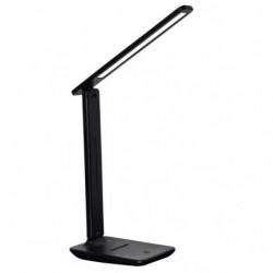 Lámpara Flexo moderno LED, Serie Amadeo, en color negro. Realizado en ABS.