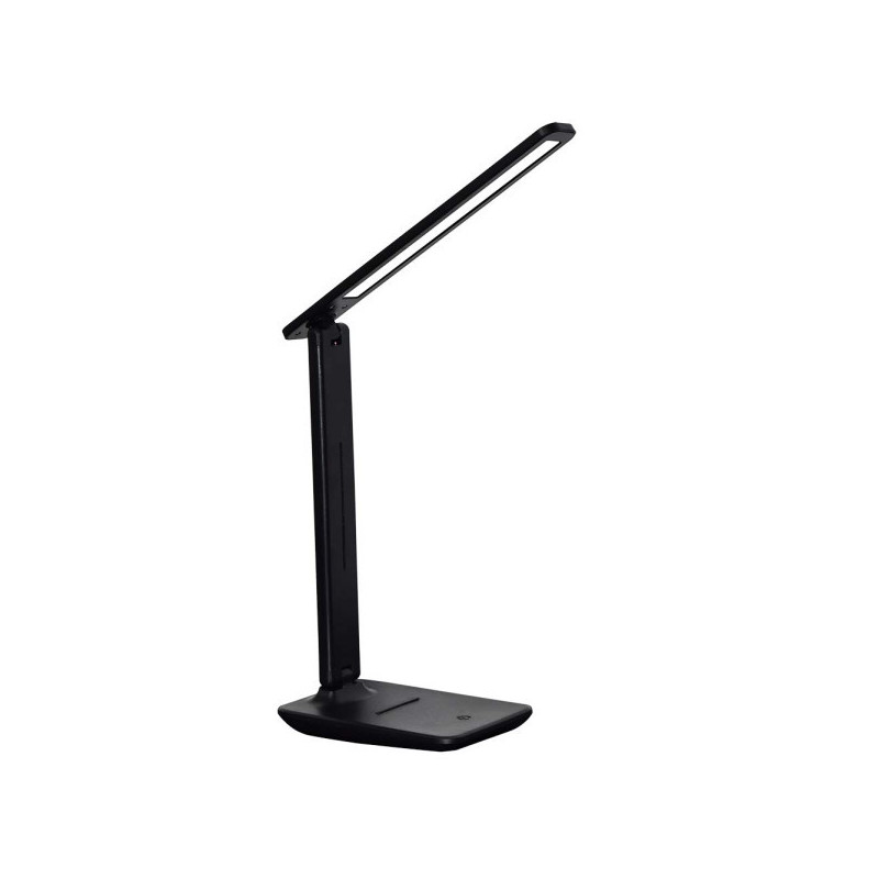 Lámpara Flexo moderno LED, Serie Amadeo, en color negro. Realizado en ABS.