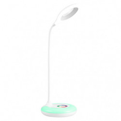 Lámpara Flexo moderno LED, Serie Mistico, en color blanco. Realizado en silicona y ABS.