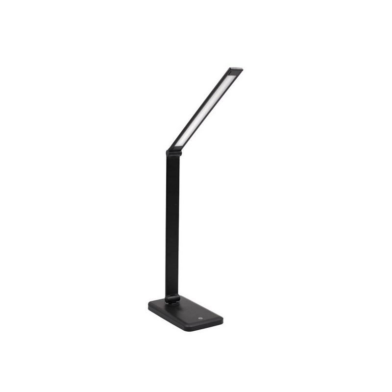 Lámpara Flexo moderno LED, Serie Decada, en color negro. Realizado en aluminio y ABS.