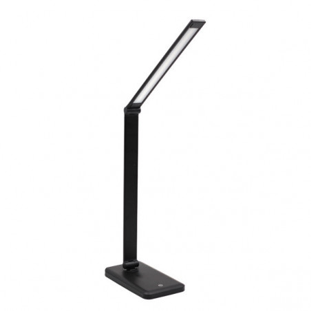 Lámpara Flexo moderno LED, Serie Decada, en color negro. Realizado en aluminio y ABS.