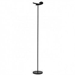 Lámpara Pie de salón moderno LED, Serie Petro, estructura metálica en acabado negro, dispone de cabezal orientable