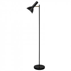 Lámpara Pie de Salón Moderno, Colección Lumiere, estructura metálica en acabado negro, dispone de cabezal orientable