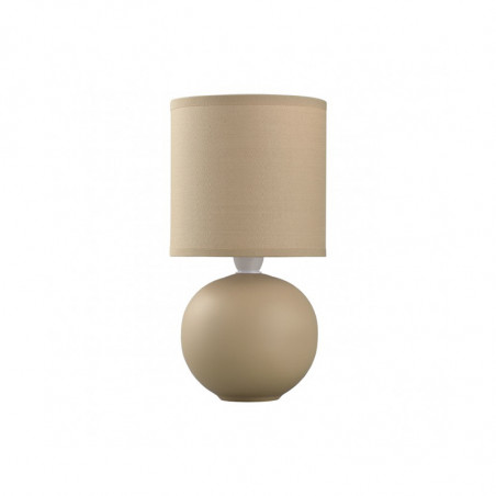 La lámpara de mesa moderna con pantalla, colección Caicos, es una pieza de iluminación elegante y funcional.