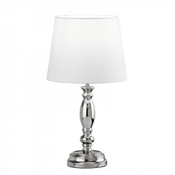 La lámpara de mesa clásico con pantalla de tela, colección Argos, es una opción elegante y atemporal para cualquier hogar.