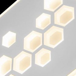 Aplique de pared moderno, Serie Dembe, estructura metálica en acabado blanco, y metacrilato, LED integrado 20W