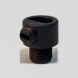 Presacables cilindro rosca de plástico negro M10/100 exterior.