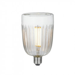 Bombilla LED de filamentos E27, colección Tiche, cristal transparente, 6W 500 lúmenes 2.200 ºK, 360º de apertura.