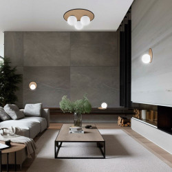 La lámpara de techo plafón 3 luces Astor es una pieza elegante y versátil. Ambiente.