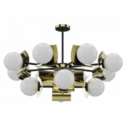 Esta lámpara de techo 12 luces colección Blavet a doble altura es una pieza elegante y moderna.
