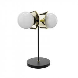 Esta lámpara de mesa retro vintage 2 luces, colección Blavet, es una pieza de diseño elegante y sofisticado.