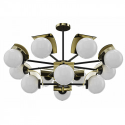 lámpara de techo 12 luces colección Ével a doble altura es una pieza elegante y moderna
