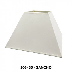 Pantalla para lámpara, para portalámparas E27, de pvc recubierta de tela en acabado Sancho (blanco roto)