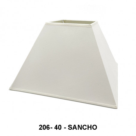 Pantalla para lámpara, para portalámparas E27, de PVC recubierta de tela en acabado Sancho (blanco roto).